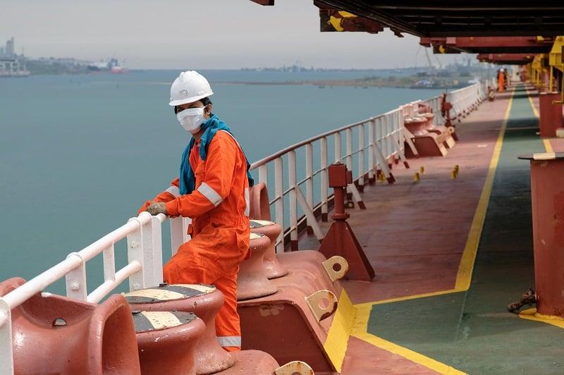 Seafarer during the COVID-19 pandemic. Credit: Shutterstock